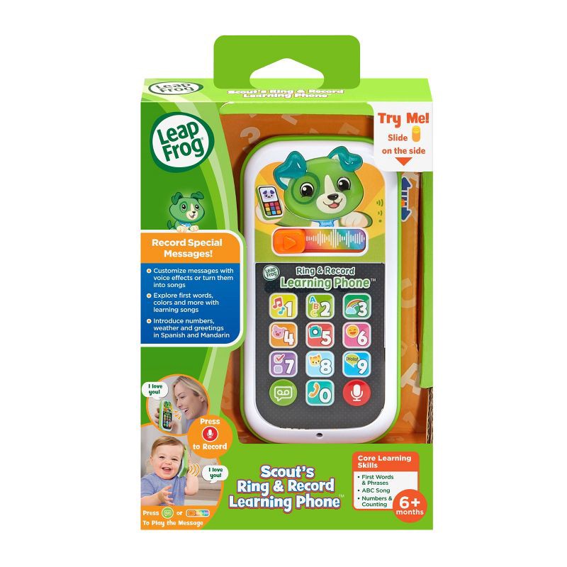 slide 9 of 9, LeapFrog Scout Ring & Record Learning Phone, 1 ct