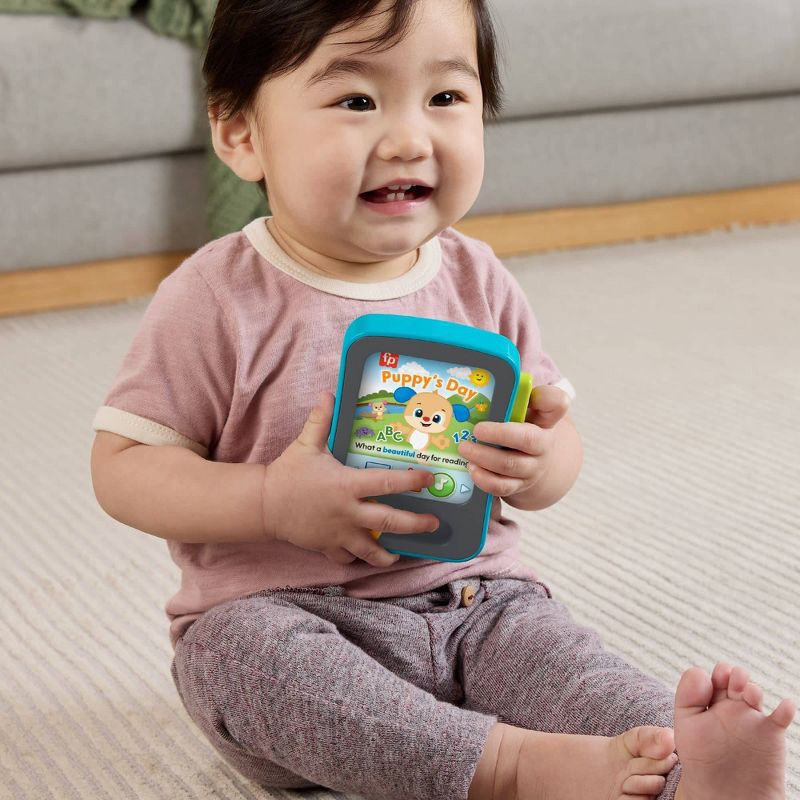 slide 2 of 6, Fisher-Price Laugh & Learn Puppy's Storytime Reader Baby Electronic Learning Toy with Music & Lights, 1 ct