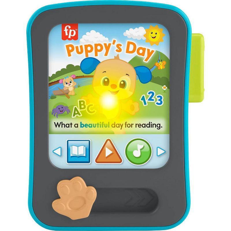 slide 5 of 6, Fisher-Price Laugh & Learn Puppy's Storytime Reader Baby Electronic Learning Toy with Music & Lights, 1 ct
