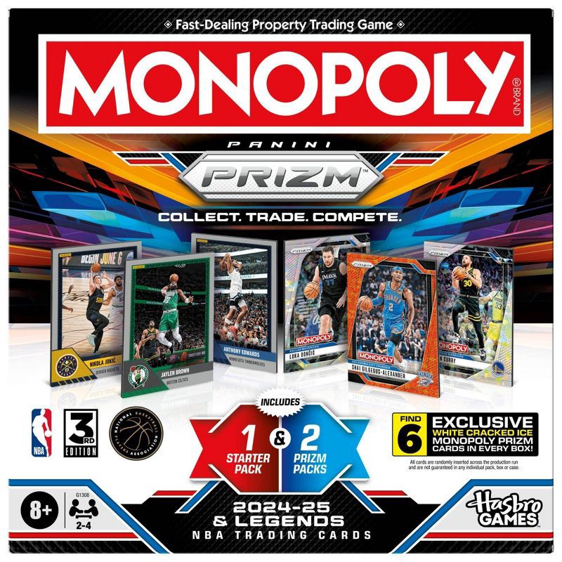 slide 1 of 9, Monopoly Panini Prizm: NBA 3rd Edition Board Game, 1 ct