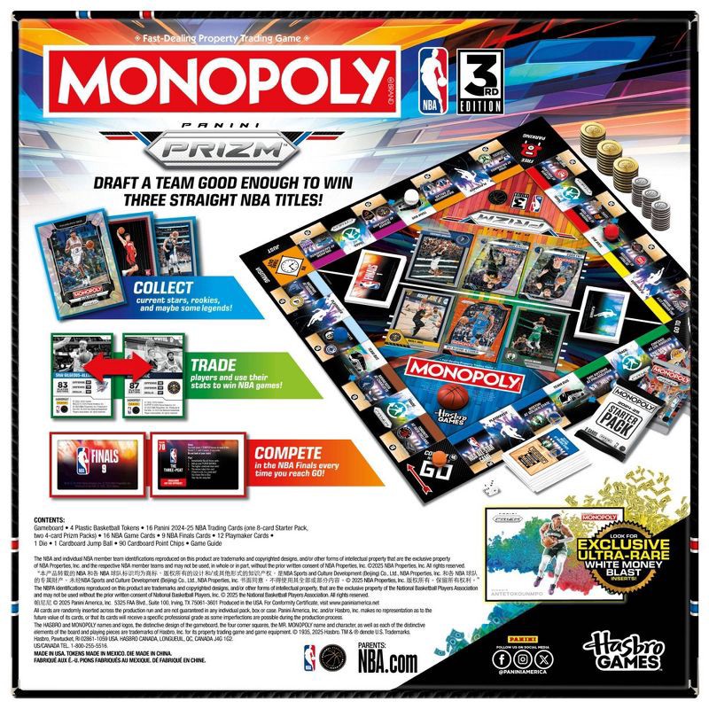 slide 4 of 9, Monopoly Panini Prizm: NBA 3rd Edition Board Game, 1 ct