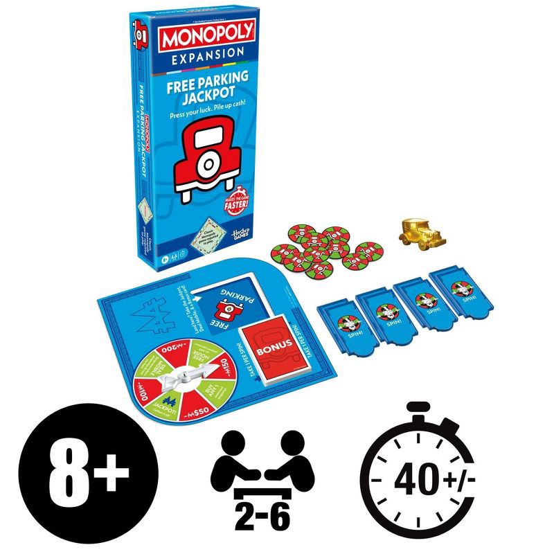 slide 3 of 12, Monopoly Free Parking Jackpot Board Game, 1 ct