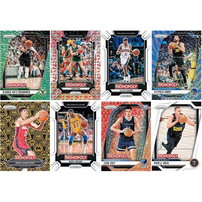 slide 5 of 5, Monopoly Panini Prizm: 2024-25 NBA Basketball Trading Cards Booster Box, 1 ct