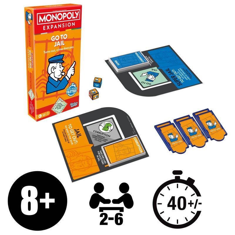 slide 3 of 10, Monopoly Go to Jail Board Game, 1 ct