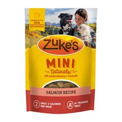 Zukes Mini Naturals Soft Chews with Vitamins & Minerals Salmon Flavor Training Dog Treats - 6oz