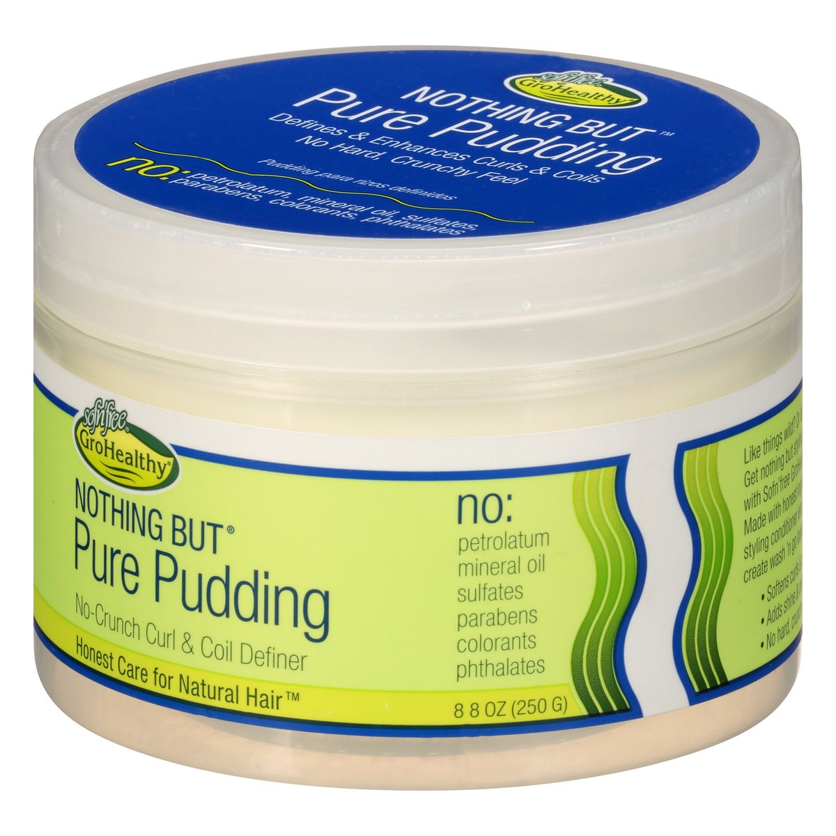 slide 3 of 9, Gro Healthy Nothing But No-Crunch Curl & Coil Definer Pure Pudding 8.8 oz, 8.8 oz