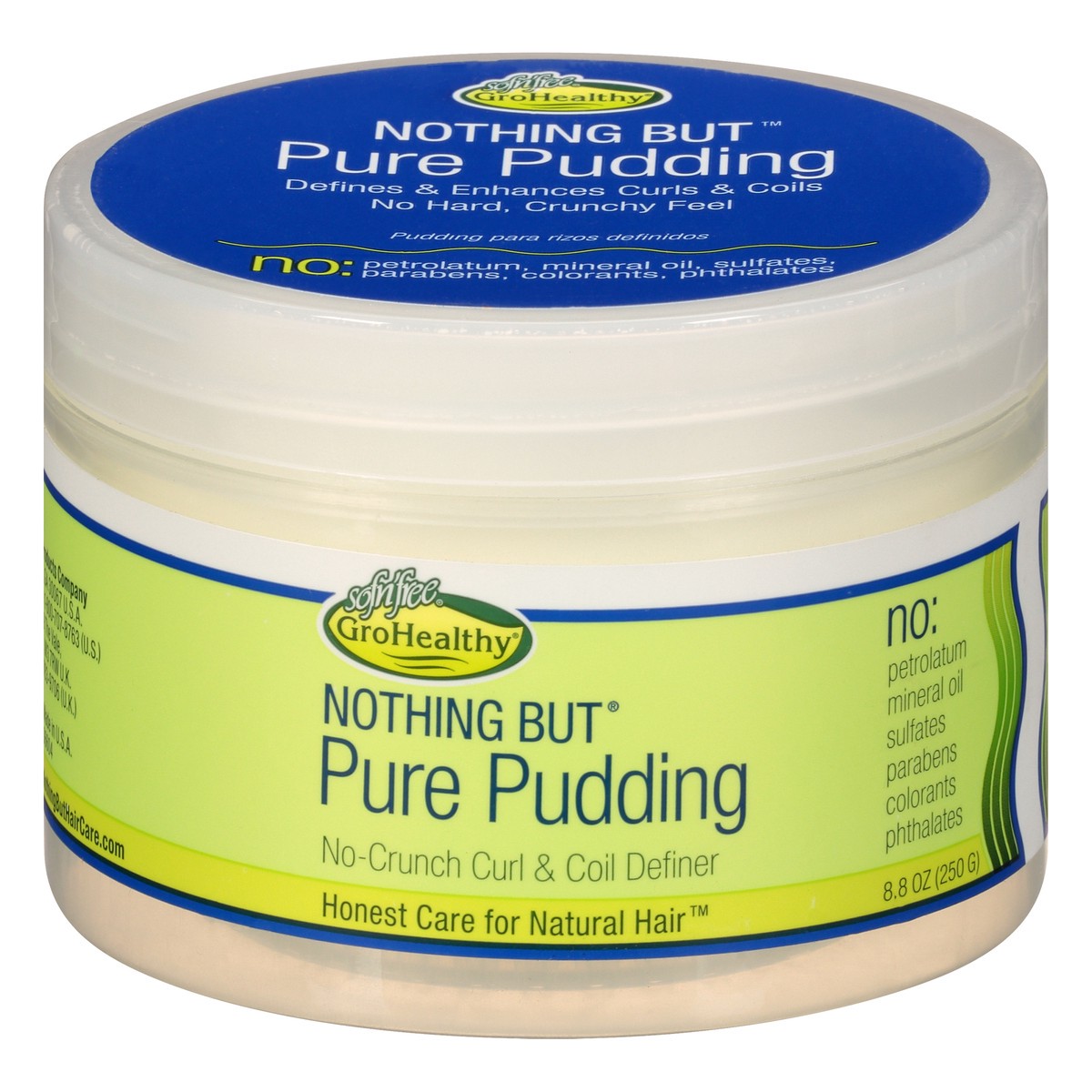 slide 1 of 9, Gro Healthy Nothing But No-Crunch Curl & Coil Definer Pure Pudding 8.8 oz, 8.8 oz