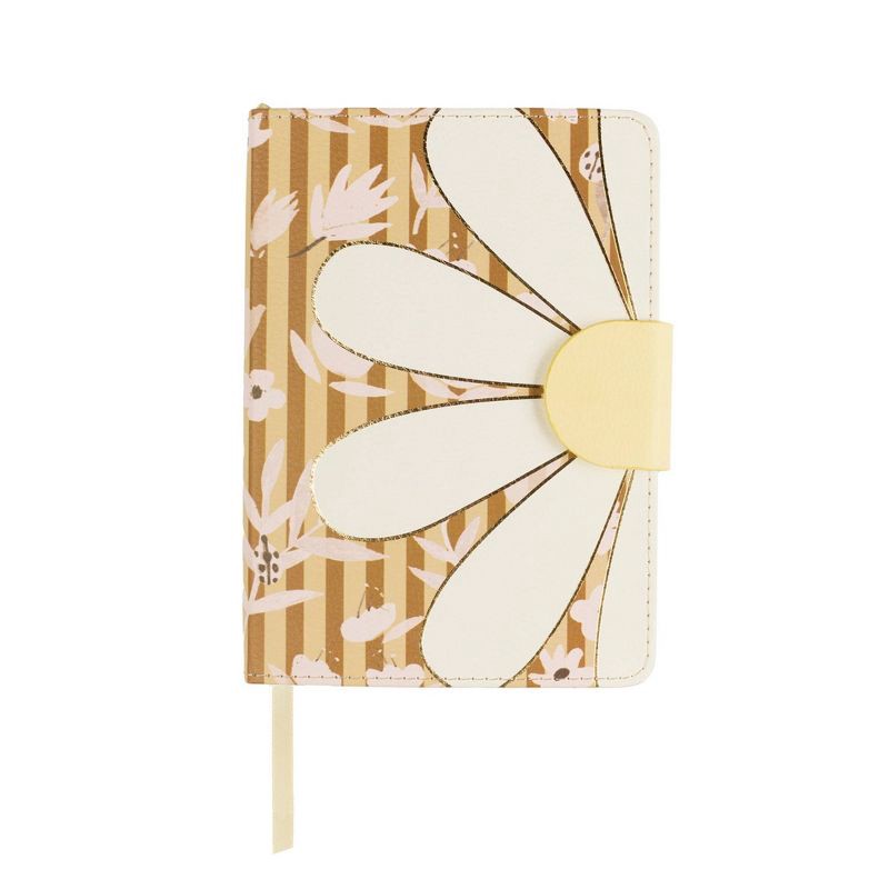 slide 1 of 3, FRINGE Faux Leather Wrapped Flex Cover Journal Daisy Pop, 1 ct