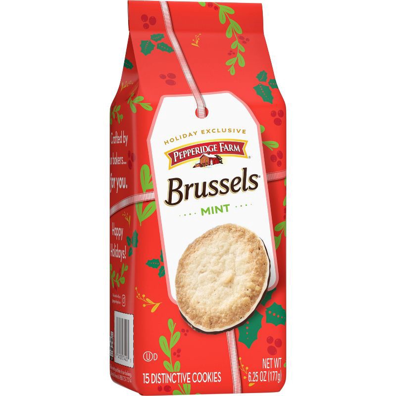 slide 3 of 6, Pepperidge Farm Holiday Mint Brussels Cookies Bag - 6.25oz, 6.25 oz