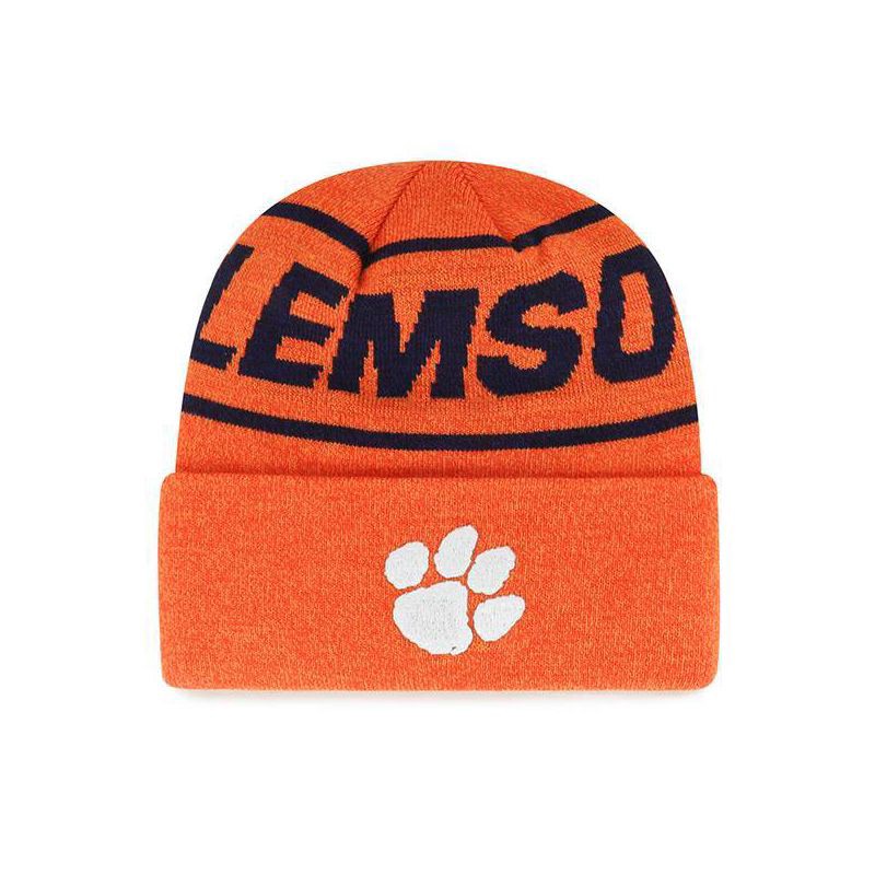 slide 1 of 2, NCAA Clemson Tigers Knit Cuffed Beanie: Sports Team Logo, Adult One Size, 1 ct