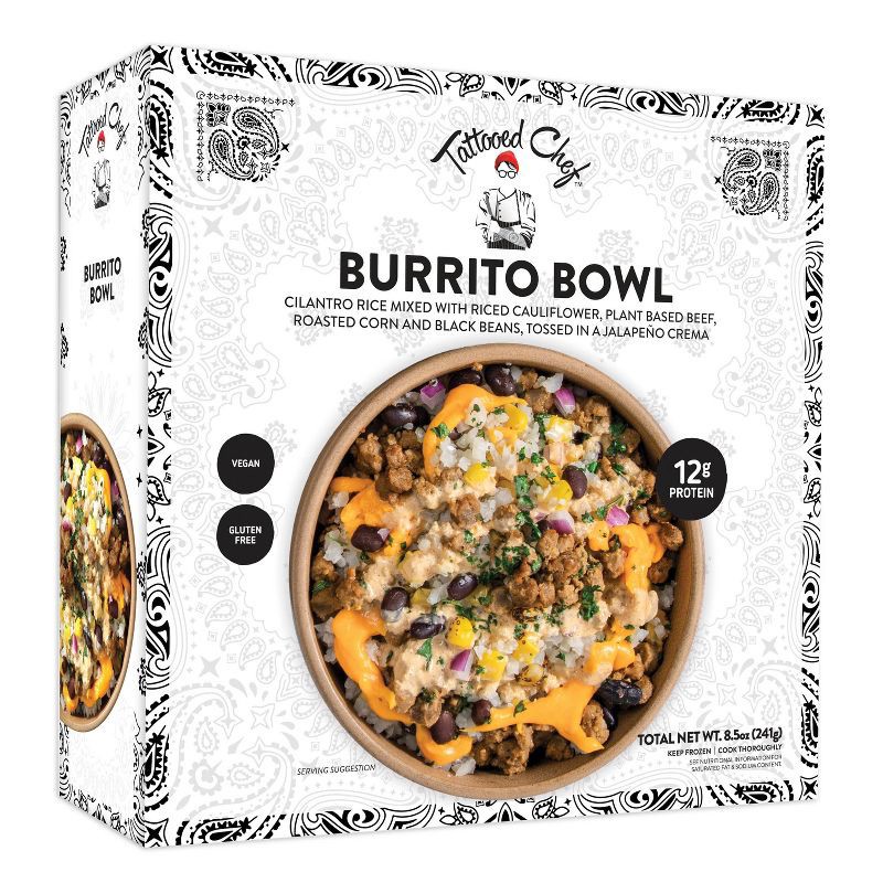 slide 4 of 6, Tattooed Chef Frozen Gluten Free Burrito Bowl - 8.5oz, 8.5 oz