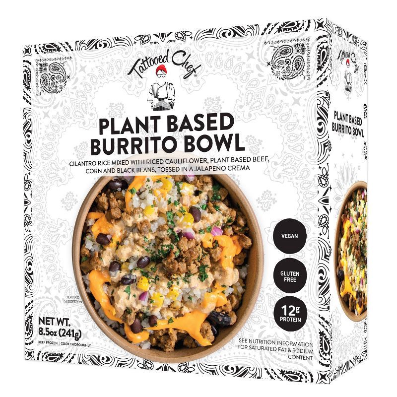 slide 5 of 6, Tattooed Chef Frozen Gluten Free Burrito Bowl - 8.5oz, 8.5 oz