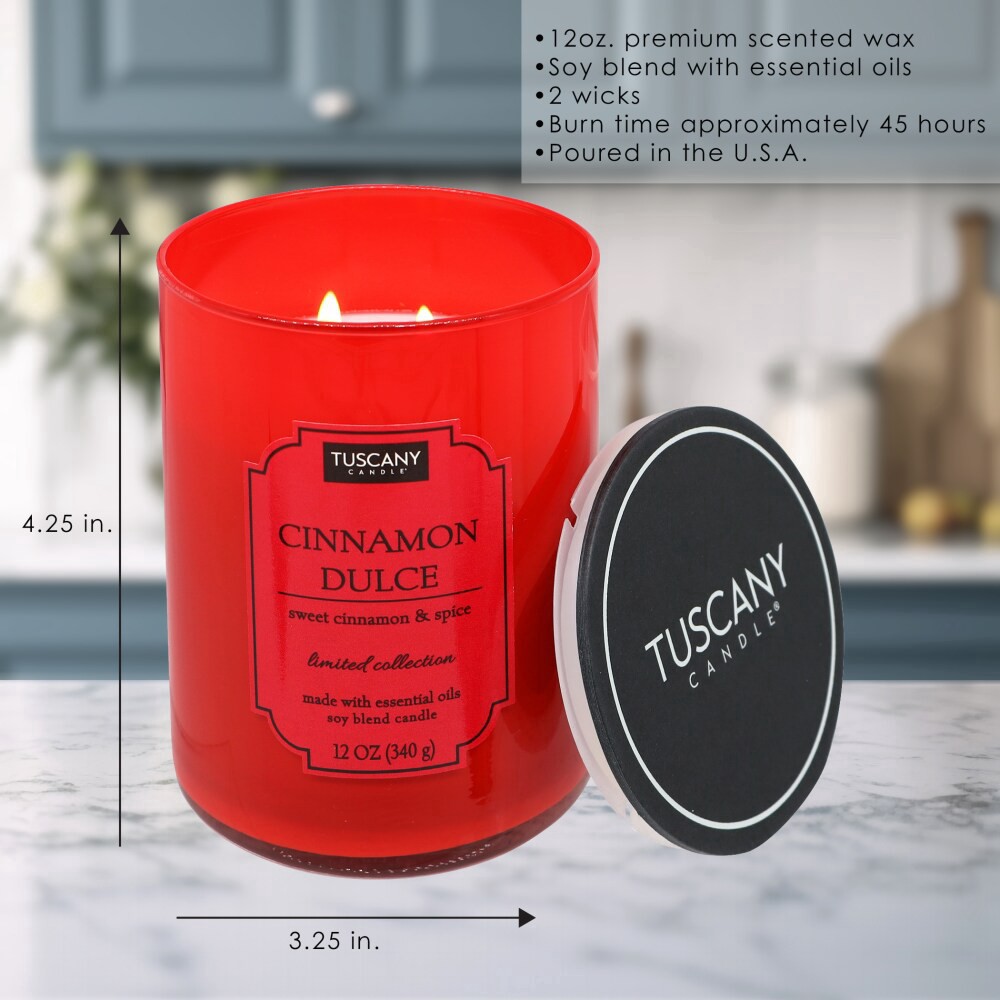 slide 2 of 6, Tuscany Candle Tuscany Color Splash Cinnamon Dulce Candle, 12 Oz, 12 oz