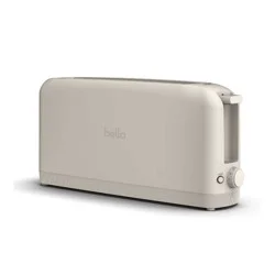 bella Housewares bella 2-Slice Slim Toaster Oatmilk: Metal, 900W, Compact Beige Design, 2-Year Warranty, Spot Clean, 14.88" Width