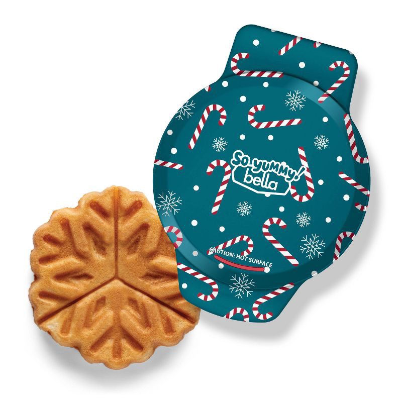 slide 1 of 8, So Yummy by bella Mini Waffle Maker Candycane, 1 ct