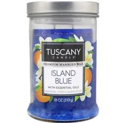Tuscany Candle 2-Wick Single Pour Candle, Island Blue, 18 Oz