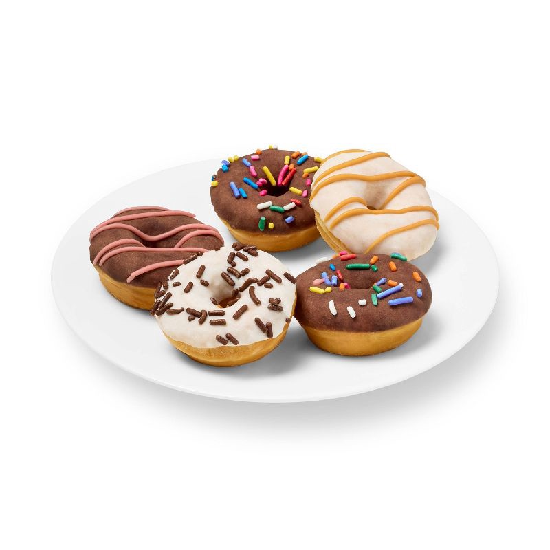 slide 3 of 3, Iced Mini Donuts Topped with Sprinkles - 8oz/12ct - Favorite Day™, 12 ct; 8 oz
