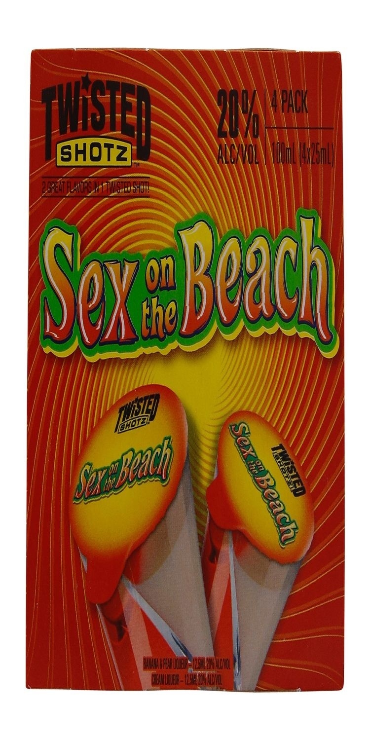 slide 1 of 1, Twisted Shotz Sex On The Beach, 4 ct; 25 ml