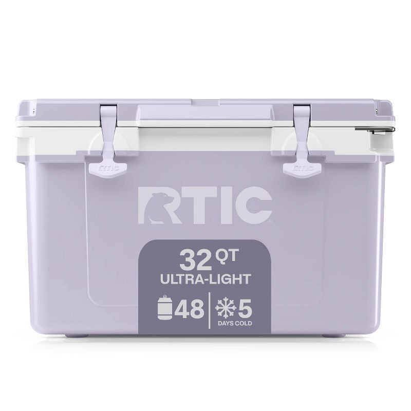 slide 1 of 8, RTIC Outdoors 32 QT Ultra-Light Hard Sided Cooler - Lilac Purple: Polypropylene Construction, 32 qt