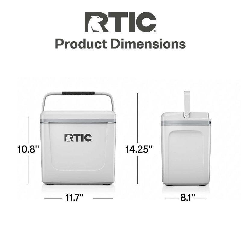 slide 5 of 8, RTIC Outdoors 8qt Road Trip Personal Cooler - White, 8 qt