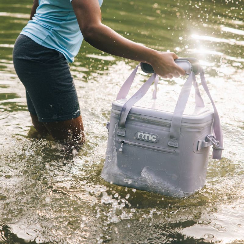 slide 7 of 8, RTIC Outdoors 30 Cans Ultra-Tough Soft Sided Cooler - Lilac Purple: Vinyl Liner, 6 lbs, 30 cans, 6 lb