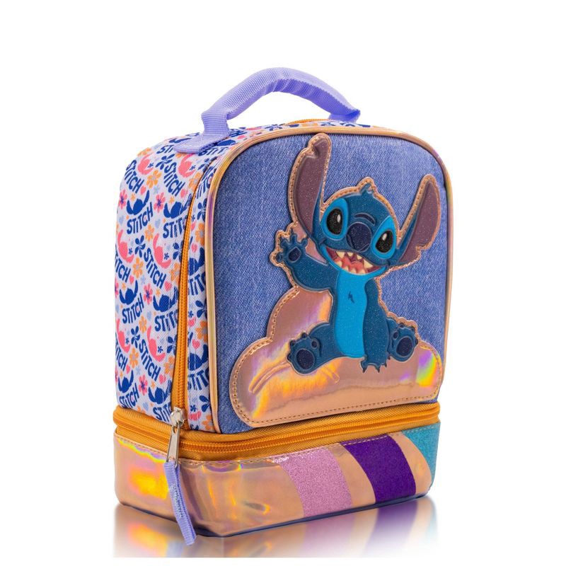 slide 2 of 4, Disney Lilo & Stitch Dual Compartment Lunch Box - Blue, 1 ct
