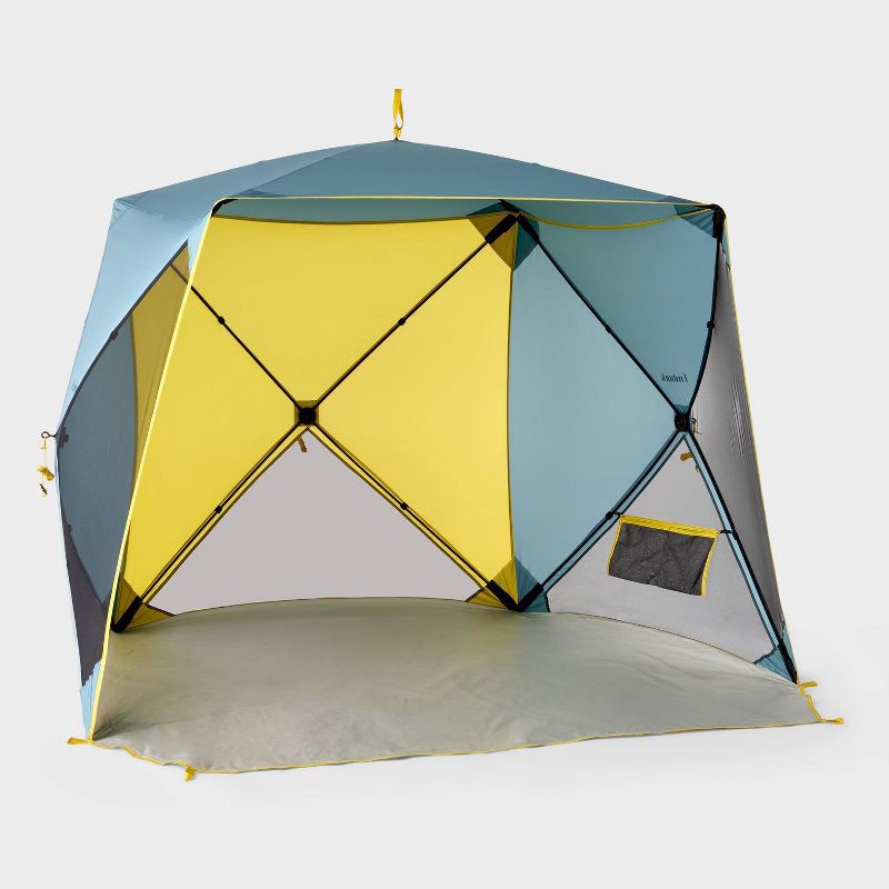 slide 1 of 4, Beach Shelter Yellow - 4 Hub Shelter - Embark™: Outdoor Sun Protection, UPF 50+, 1 ct