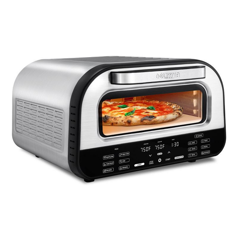 slide 8 of 12, Gourmia Digital Indoor Grill Pizza + Air Fryer Oven with 6 Pizza Presets and 7 Cooking Functions, 1 ct