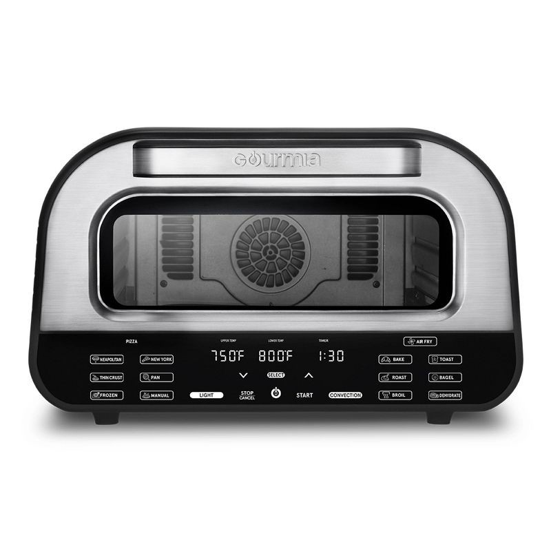 slide 10 of 12, Gourmia Digital Indoor Grill Pizza + Air Fryer Oven with 6 Pizza Presets and 7 Cooking Functions, 1 ct