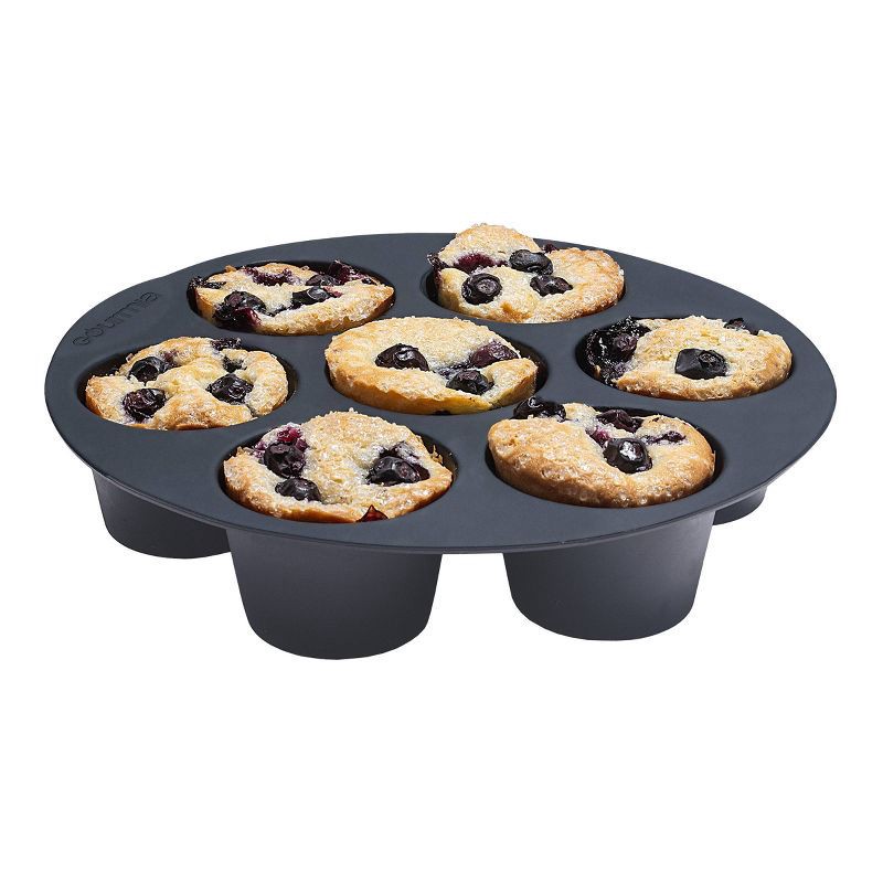slide 6 of 12, Gourmia Reusable 3pc Silicone Air Fryer Accessory Set with Basket Liner, Egg Bites Mold & Muffin Pan: Dishwasher-Safe, Hand Wash, Black, 1.49 lbs, 3 ct, 1.49 lb