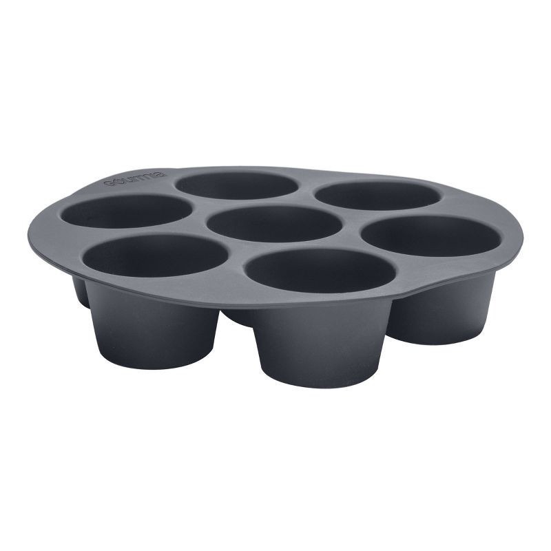 slide 2 of 12, Gourmia Reusable 3pc Silicone Air Fryer Accessory Set with Basket Liner, Egg Bites Mold & Muffin Pan: Dishwasher-Safe, Hand Wash, Black, 1.49 lbs, 3 ct, 1.49 lb
