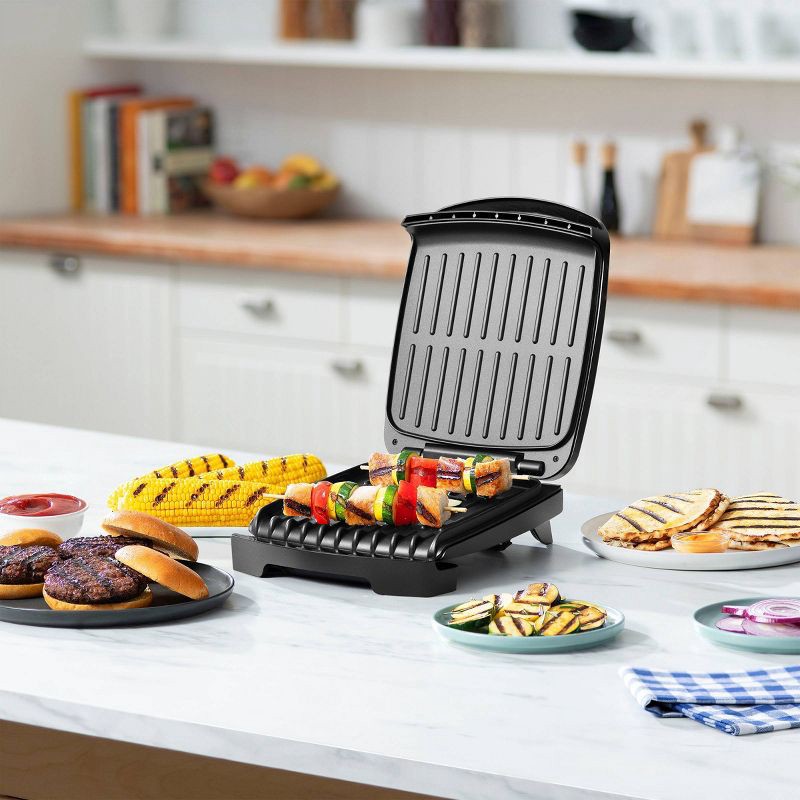 slide 3 of 12, Gourmia 13.1" 4-Slice Health Griddle Black/Stainless Steel Finish, 1 ct