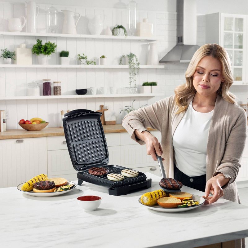 slide 4 of 12, Gourmia 13.1" 4-Slice Health Griddle Black/Stainless Steel Finish, 1 ct