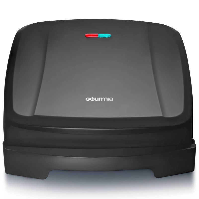 slide 6 of 12, Gourmia 13.1" 4-Slice Health Griddle Black/Stainless Steel Finish, 1 ct
