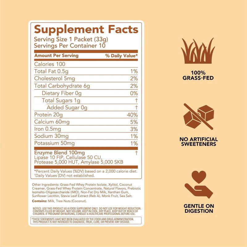 slide 5 of 9, Clean Simple Eats Protein Powder Sticks - Eggnog - 11.6oz/10ct, 10 ct; 11.6 oz