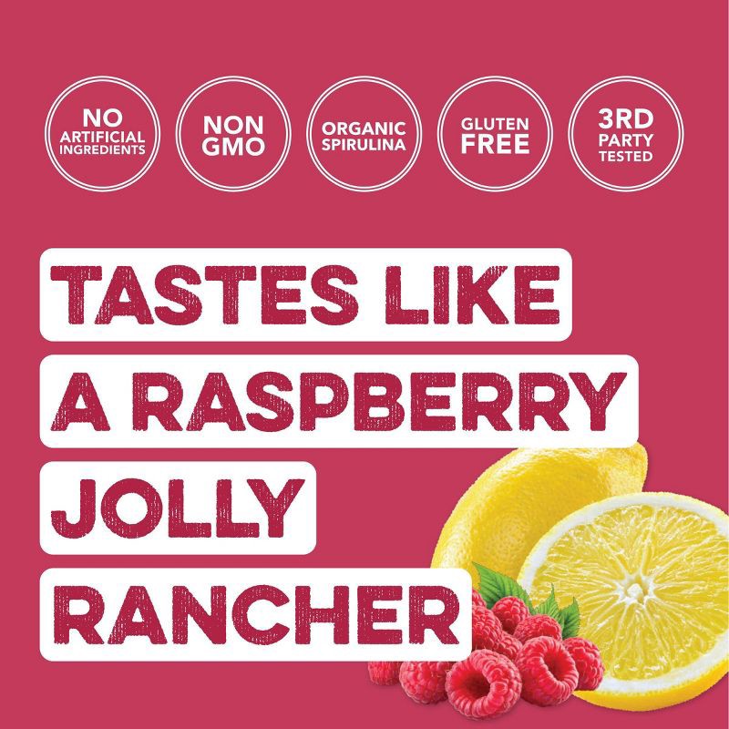 slide 3 of 7, Clean Simple Eats Greens Powder Sticks - Raspberry Lemonade - 3.9oz/10ct, 3.9 oz, 10 ct