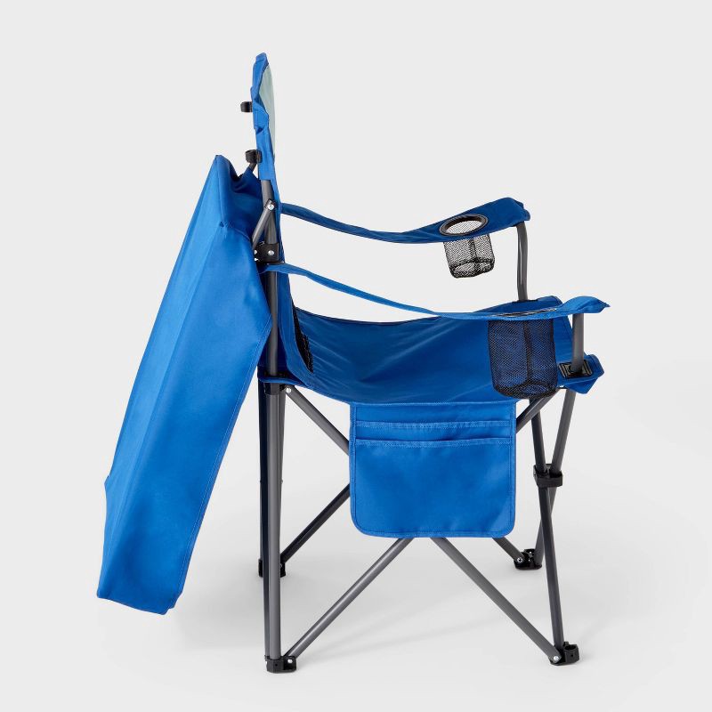 slide 5 of 5, Mesh Canopy Camp Chair Blue - Embark™: Portable Outdoor Seat with UV Protection, 1 ct