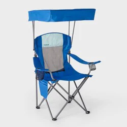 Mesh Canopy Camp Chair Blue - Embark™: Portable Outdoor Seat with UV Protection