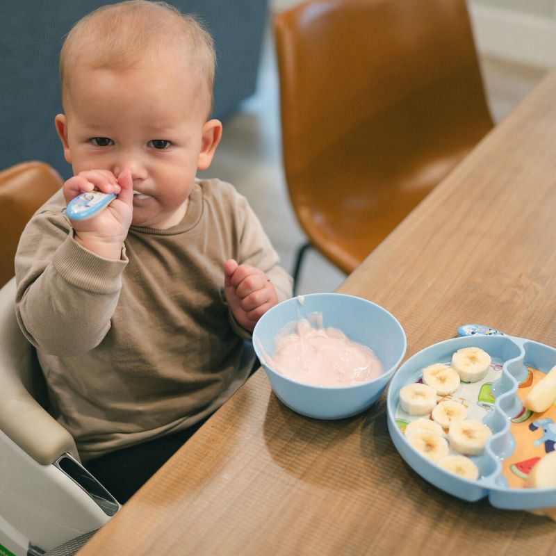 slide 5 of 5, The First Years Bluey 3pc Mealtime Set with Divided Suction Plate, Bowl and Spoon - 9 Months+, 3 ct
