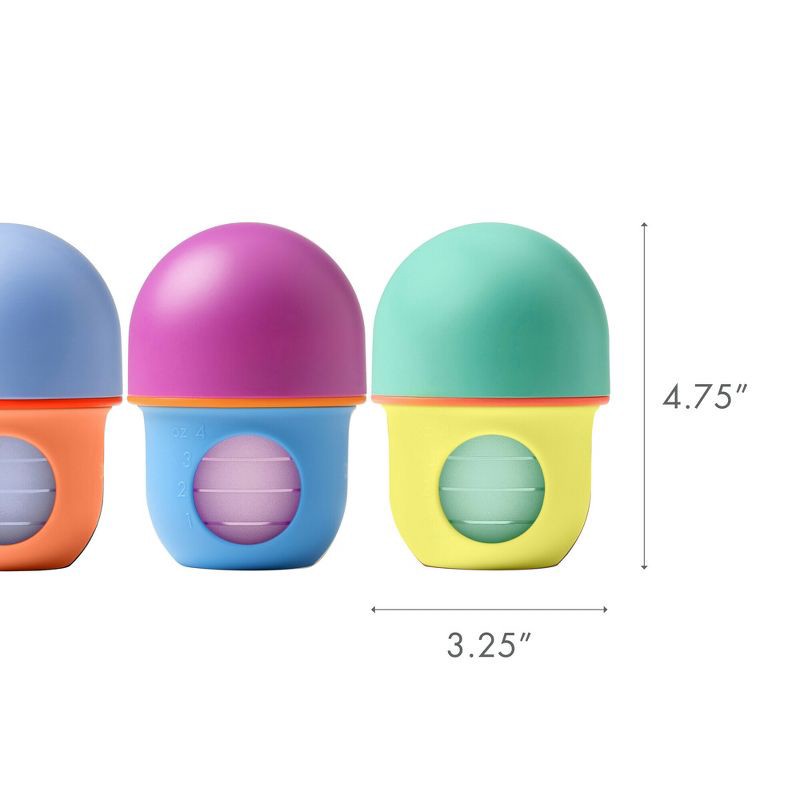 slide 2 of 10, Boon Nursh Pouch Baby Bottles - Color Block - 4 fl oz/3pk, 4 fl oz, 3 ct