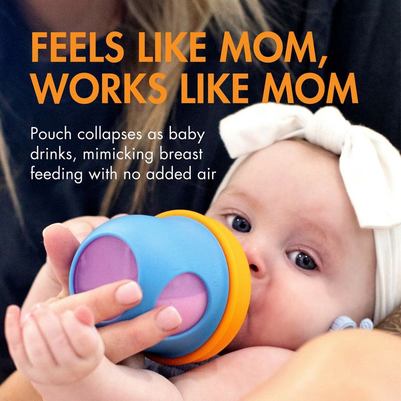 slide 4 of 10, Boon Nursh Pouch Baby Bottles - Color Block - 4 fl oz/3pk, 4 fl oz, 3 ct
