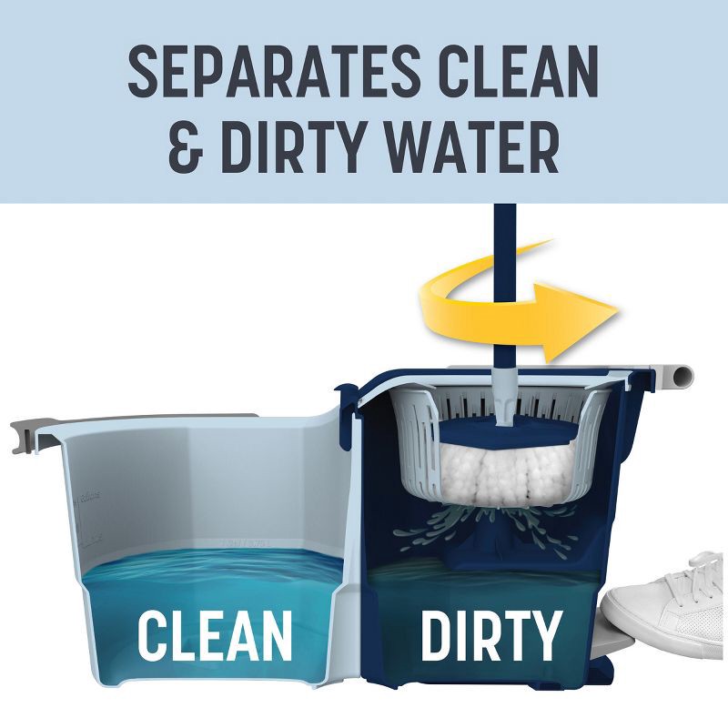 slide 2 of 16, Casabella Clean Water Spin Mop with Extra Refill, 1 ct