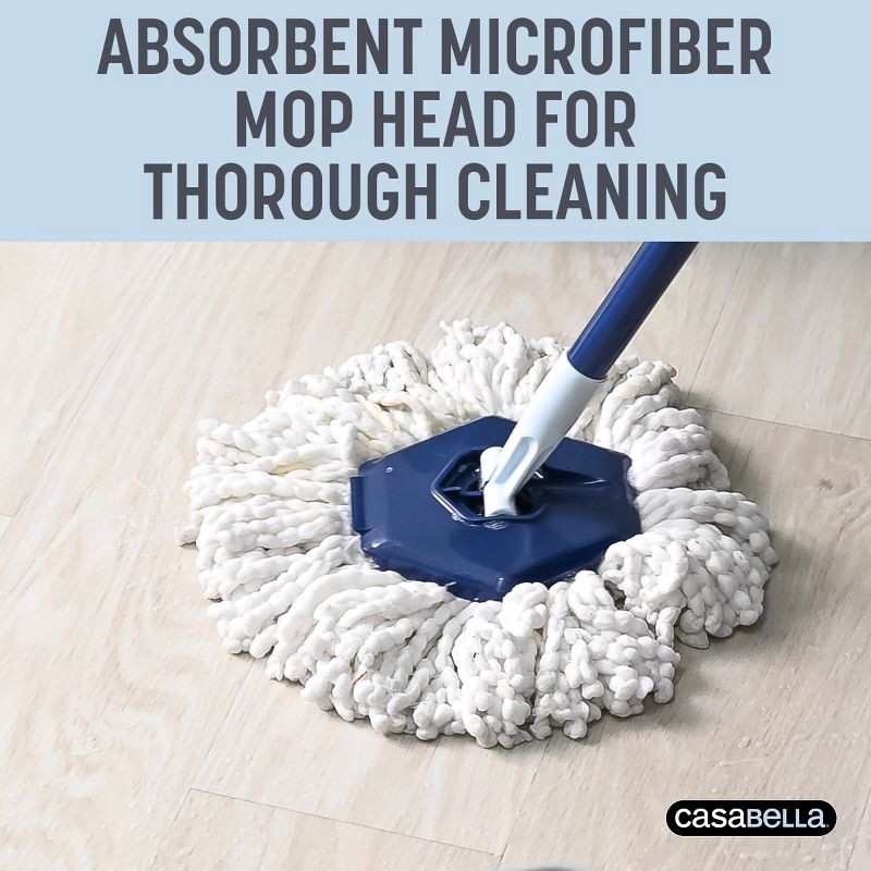 slide 15 of 16, Casabella Clean Water Spin Mop with Extra Refill, 1 ct