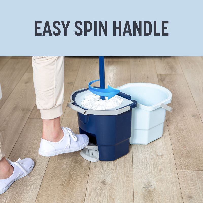 slide 7 of 16, Casabella Clean Water Spin Mop with Extra Refill, 1 ct