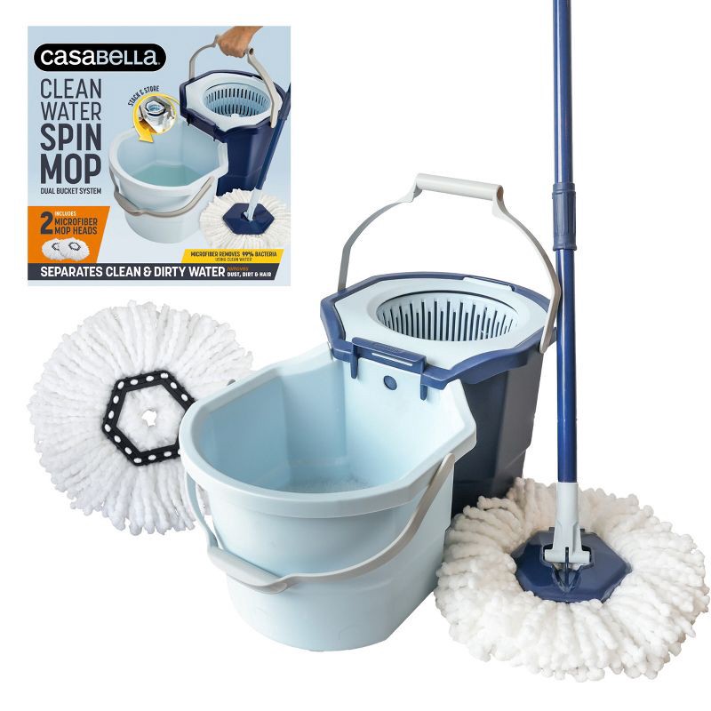 slide 10 of 16, Casabella Clean Water Spin Mop with Extra Refill, 1 ct