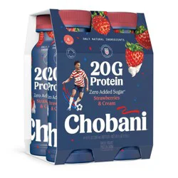 Chobani 20g Protein Greek Yogurt Drink Strawberry Cream - 40 fl oz/4ct Bottles