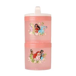 Whiskware Stackable 2pc Food Storage Jar Snack Pack - Disney Princess: BPA-Free, Spillproof