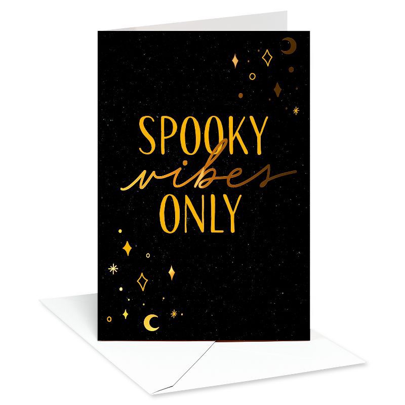 slide 1 of 3, American Greetings Halloween Card Spooky Vibes Only, 1 ct