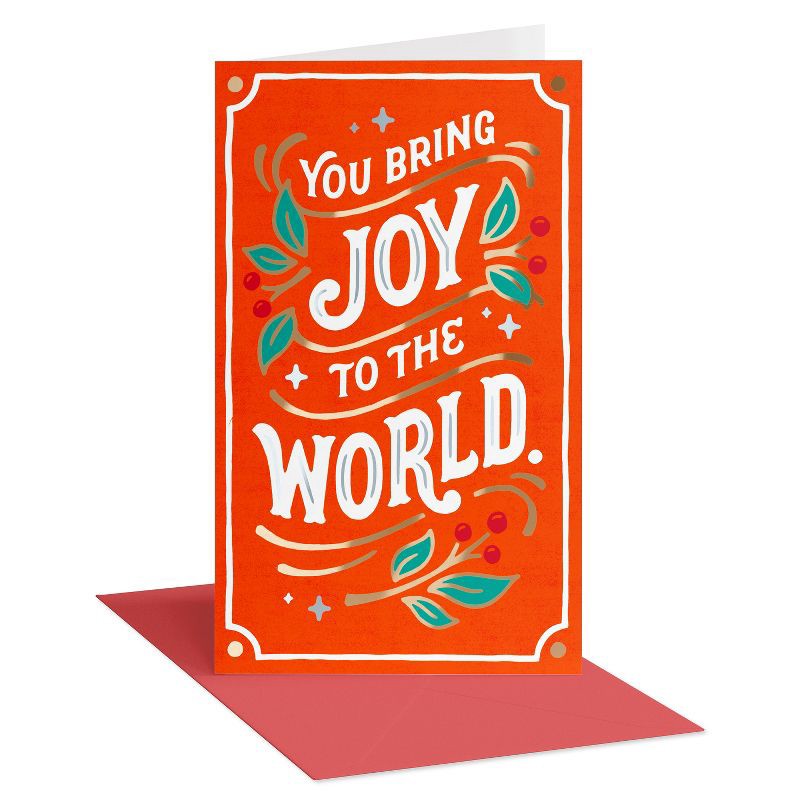 slide 1 of 3, Carlton Cards Christmas Cards Joy To The World, 1 ct