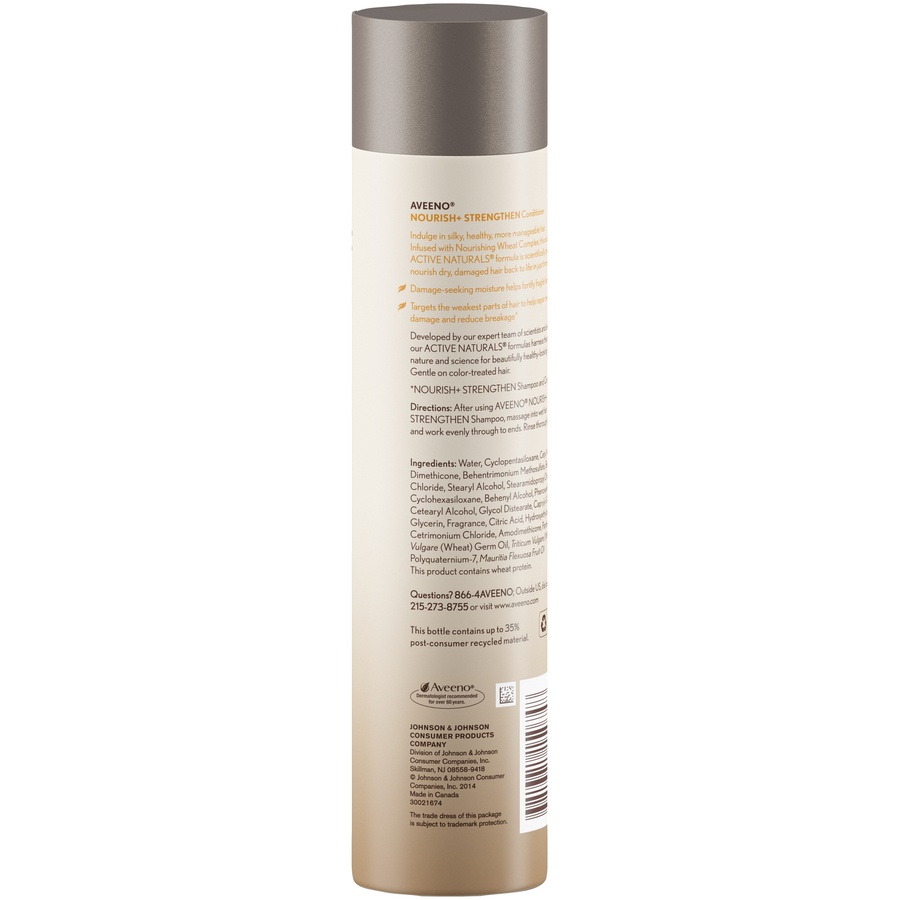 slide 2 of 6, AVEENO Nourish+ Strengthen Conditioner, 10.5 Fl. Oz, 10.50 fl oz